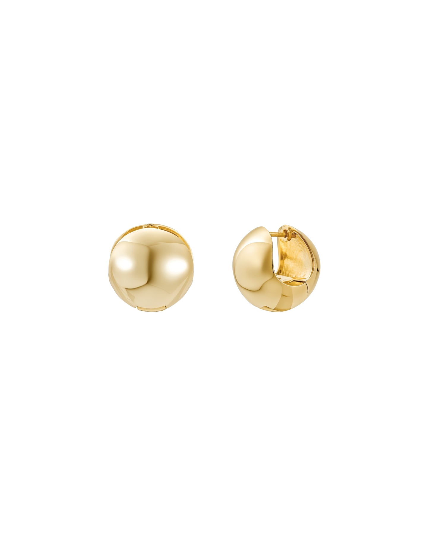 Puffy Ball Hoop Earrings