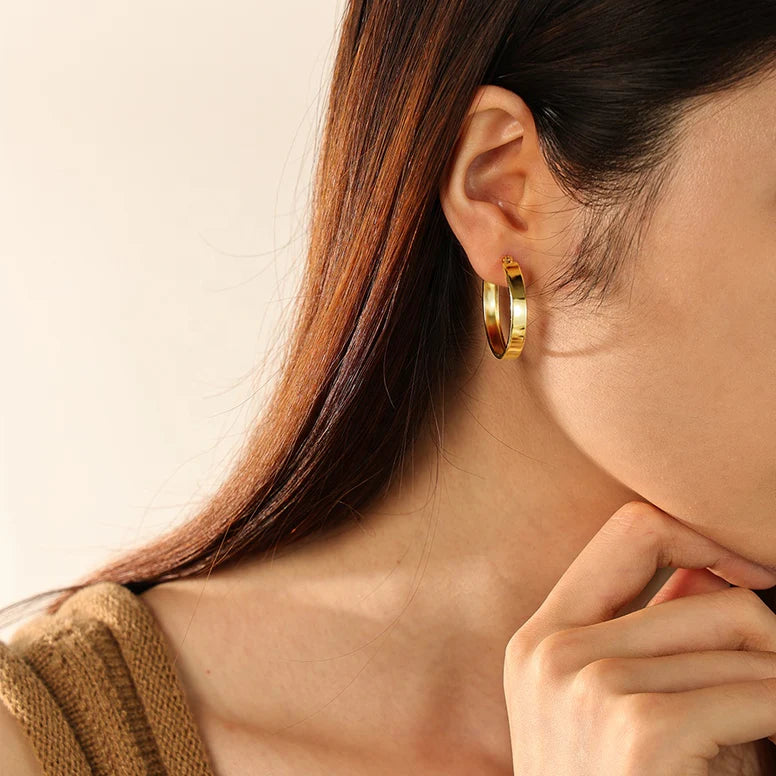 Large Flat Hoops
