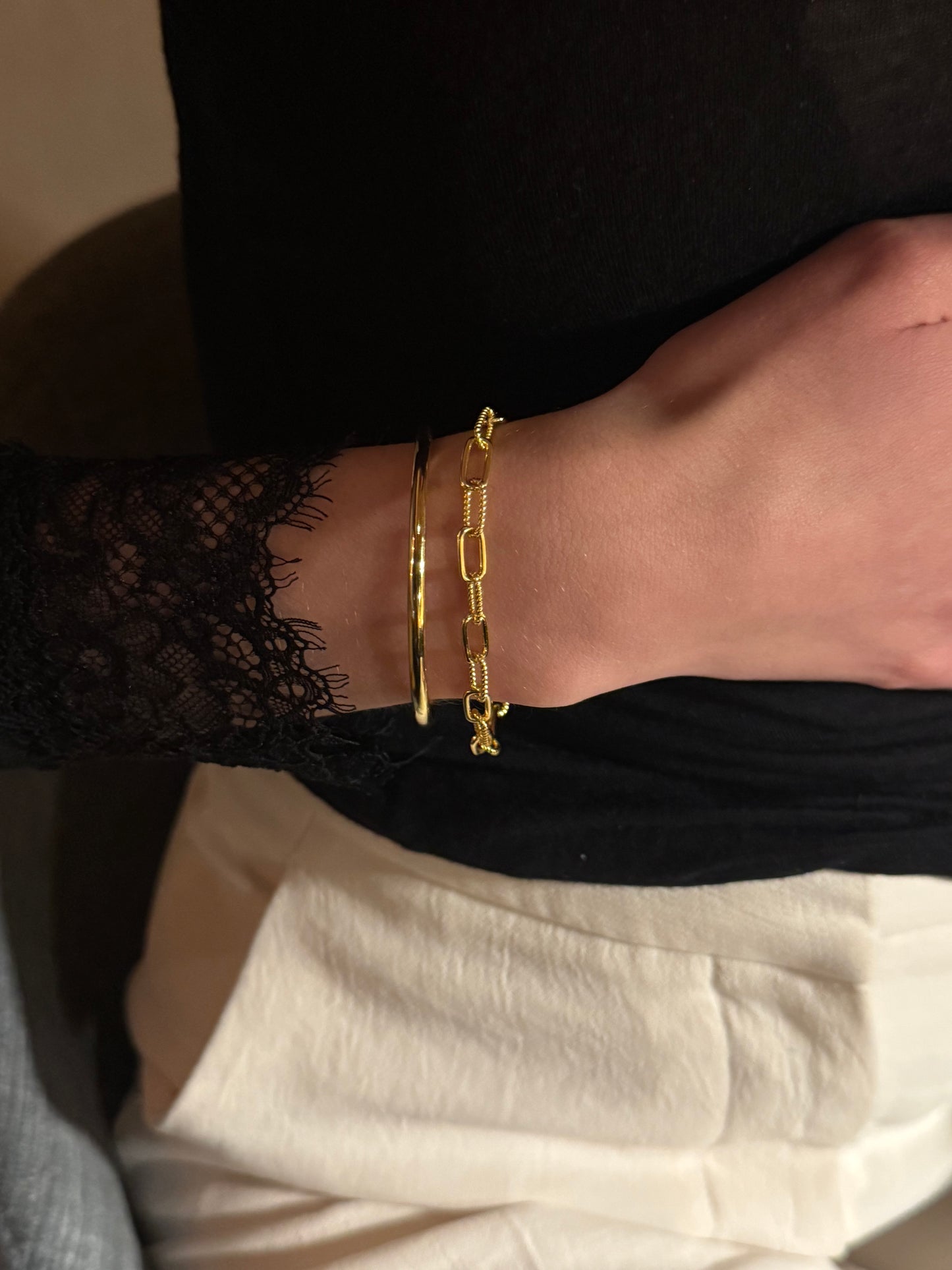Twist Paperclip Chain Bracelet