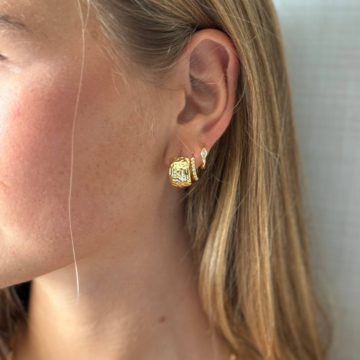 Hammered Bold Hoops