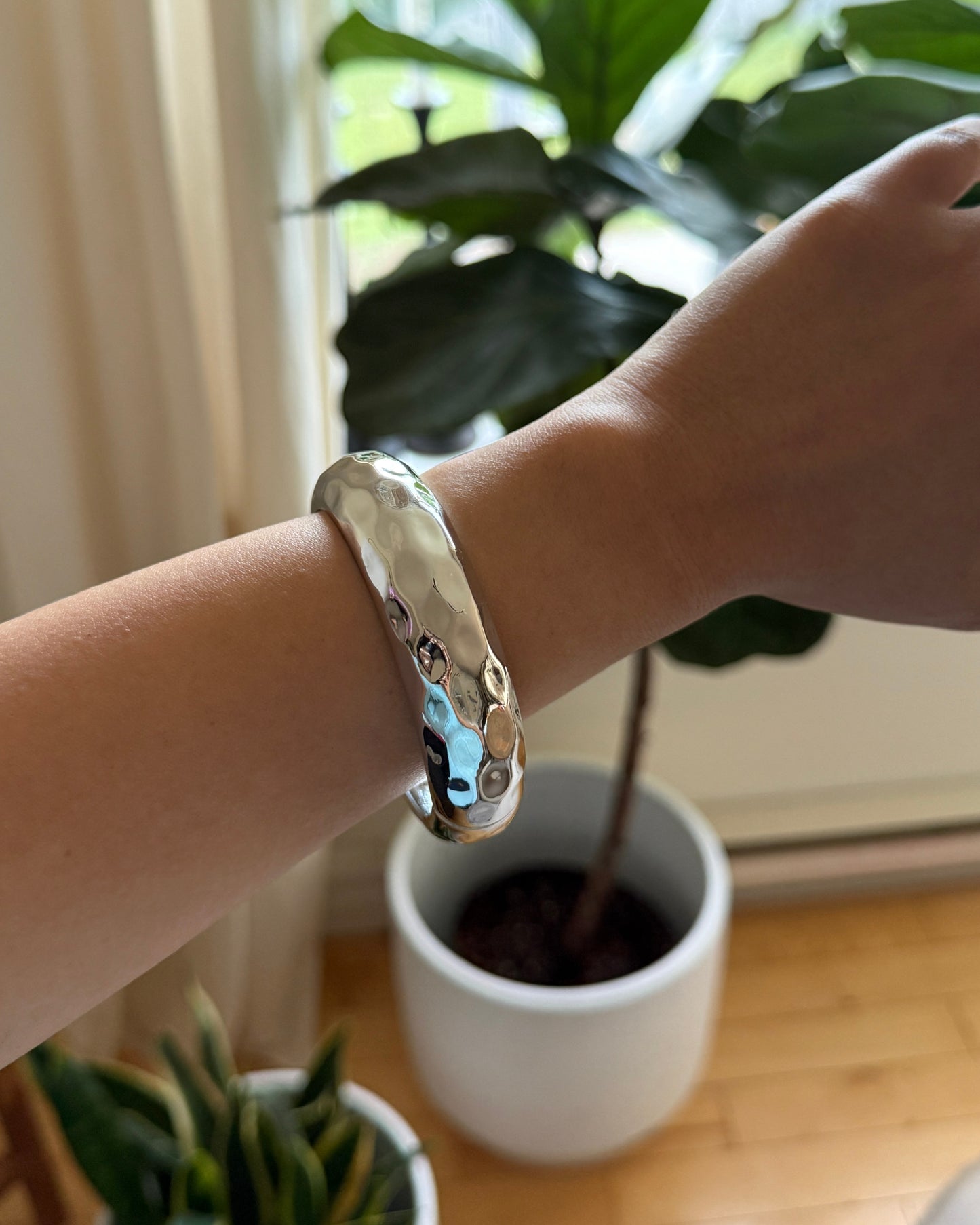 Wide Hammer Bangle