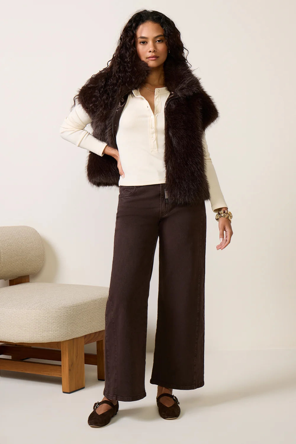 Meg Side Panel Wide Leg Jeans