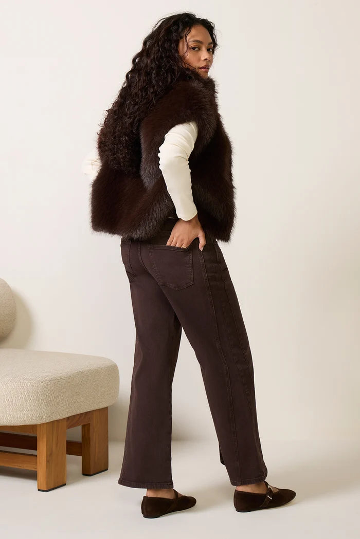 Meg Side Panel Wide Leg Jeans