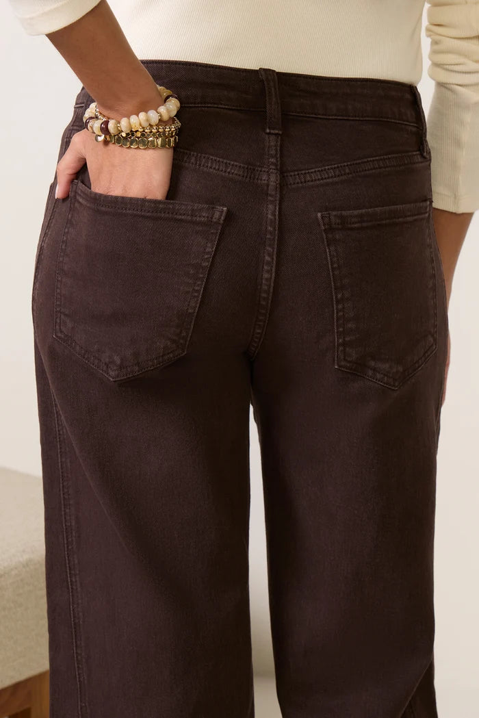 Meg Side Panel Wide Leg Jeans