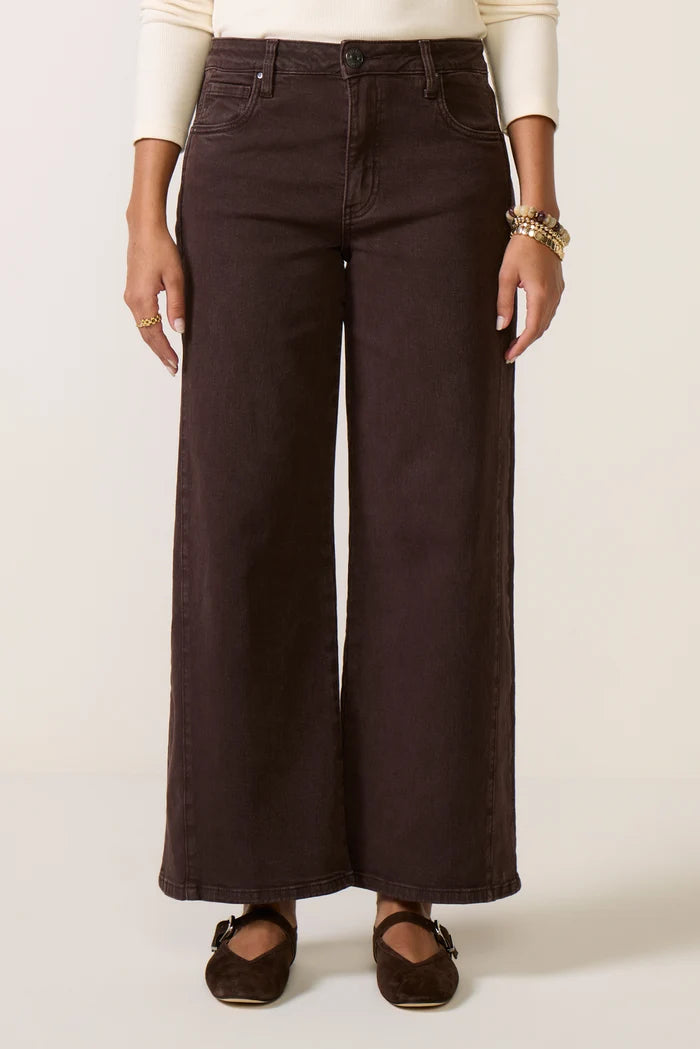 Meg Side Panel Wide Leg Jeans