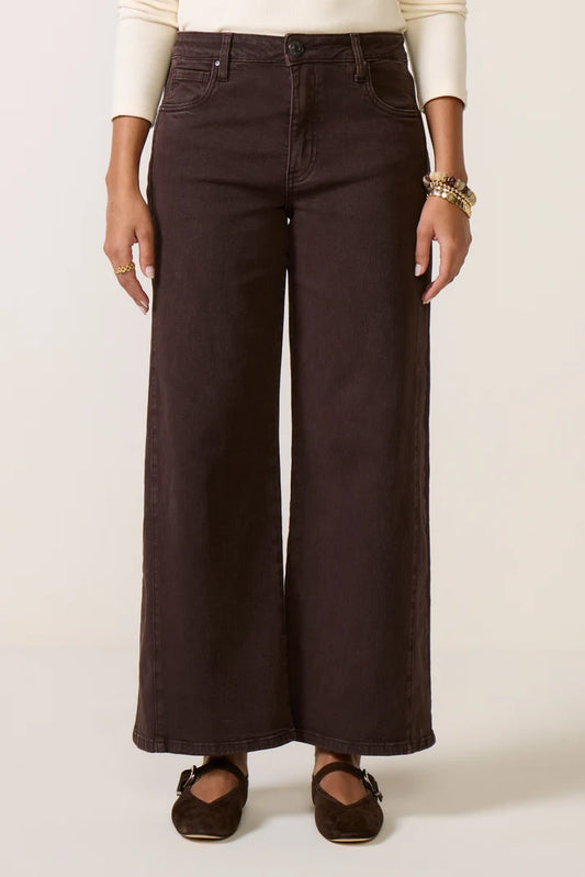 Meg Side Panel Wide Leg Jeans