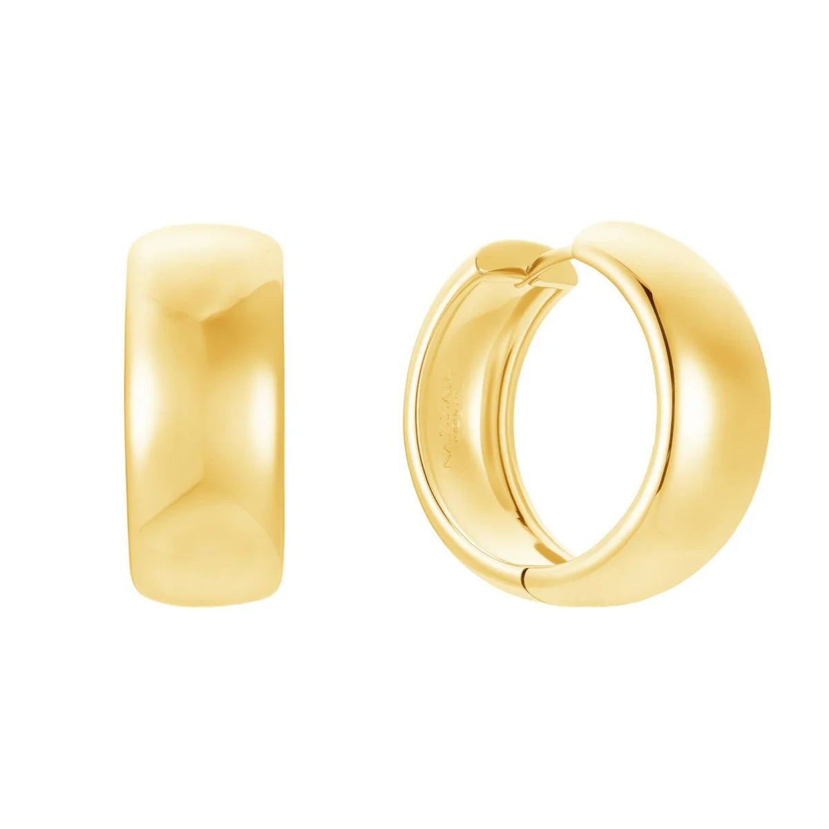 Large Wide Hoop Earrings
