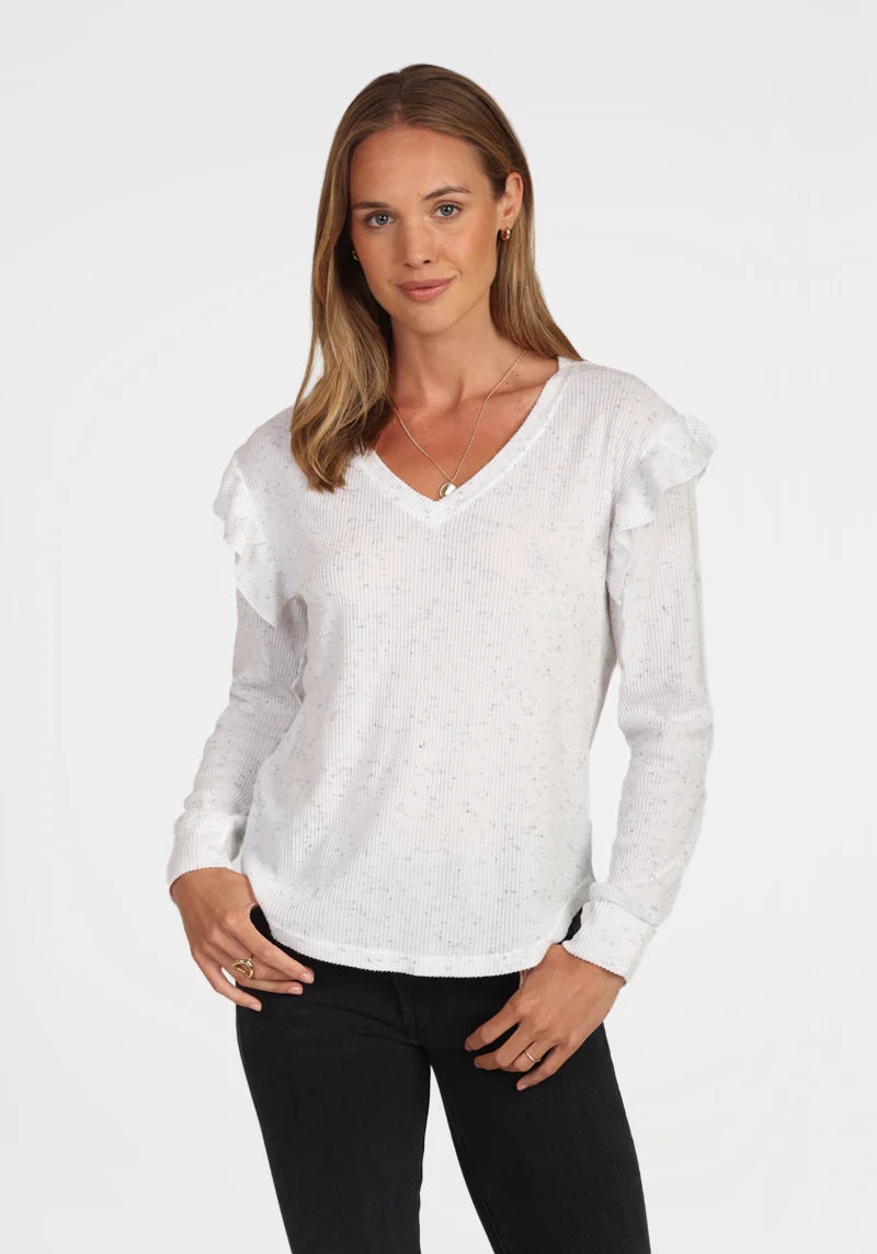 V-Neck with Ruffle