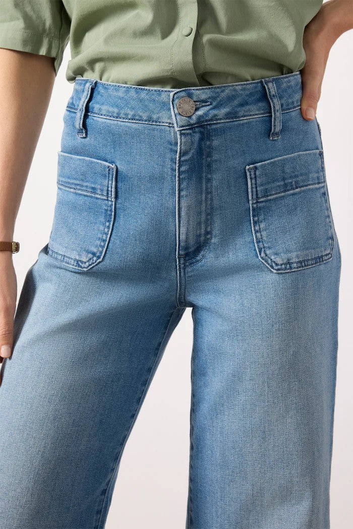 Meg Patch Pocket Wide Leg Jeans