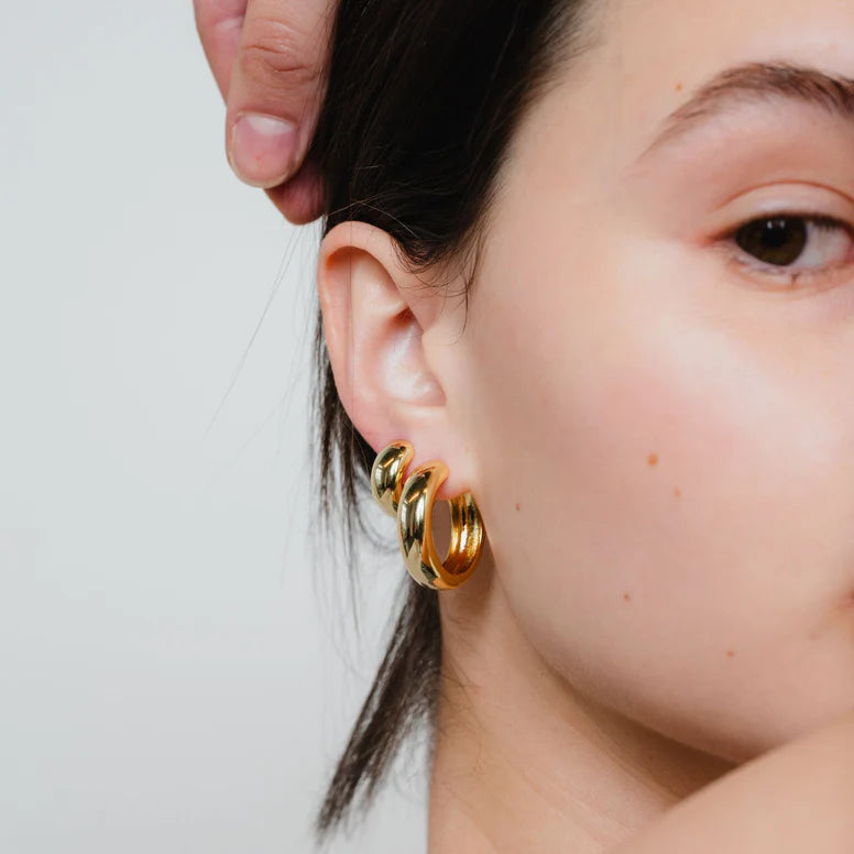 Large Bold Tube Hoops