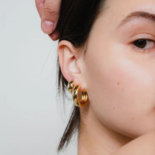 Large Bold Tube Hoops