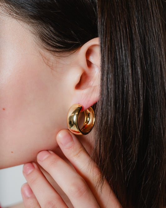 Large Wide Hoop Earrings