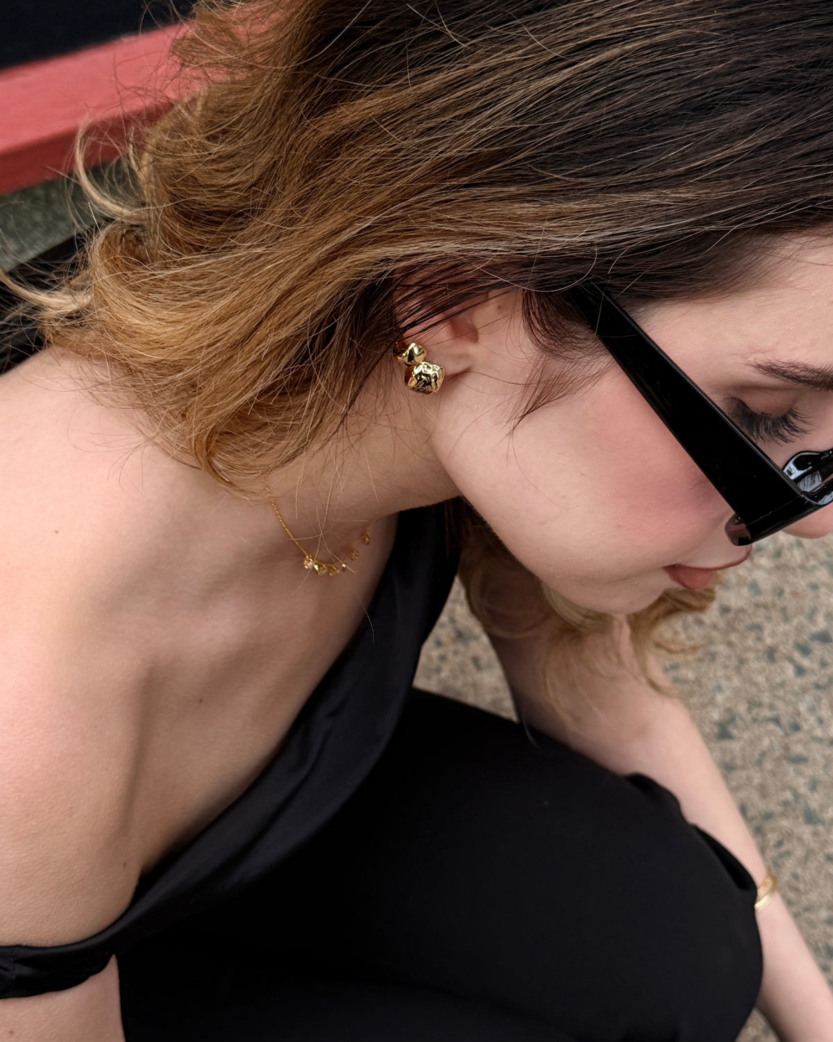 Hammered Bold Hoops
