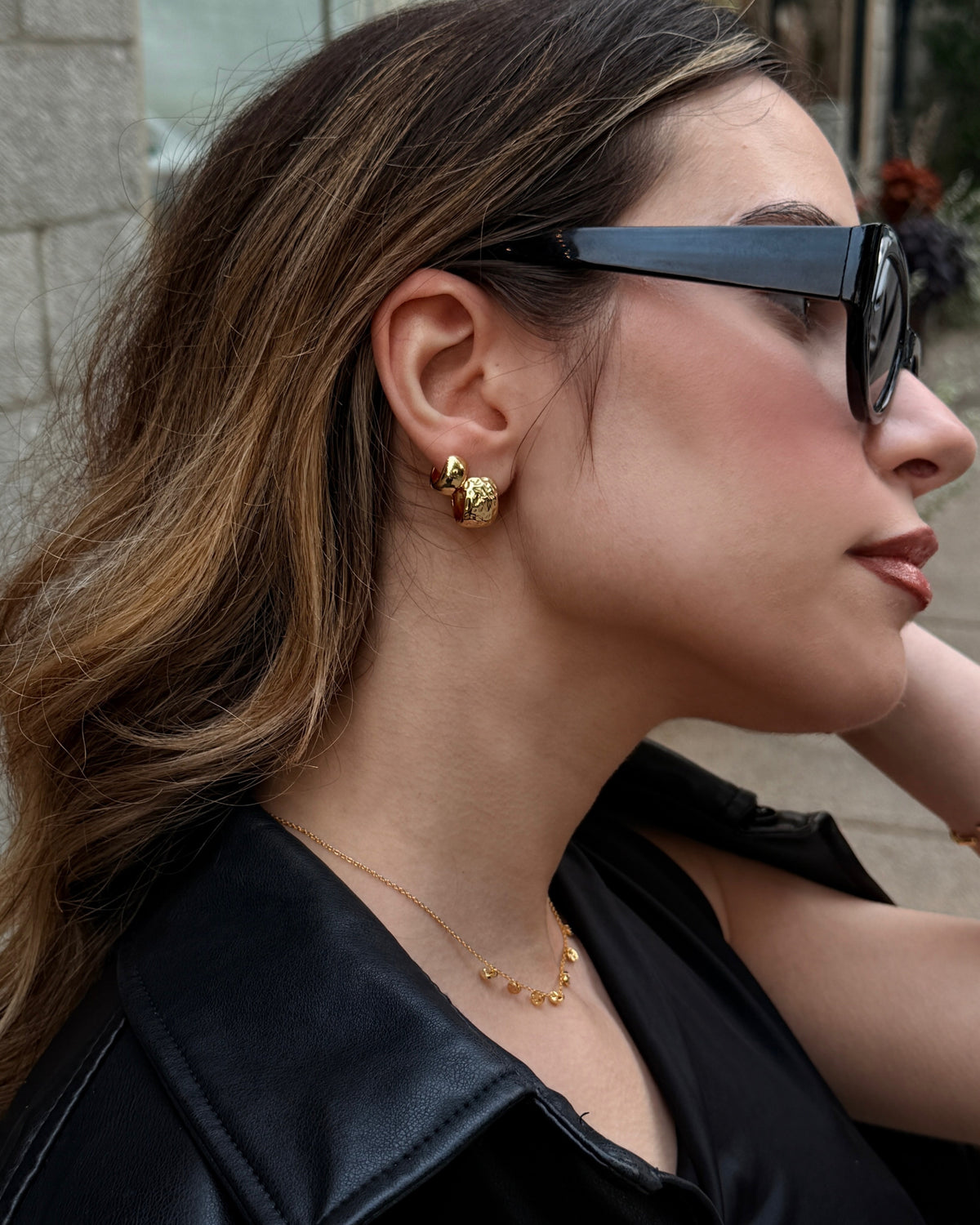 Hammered Bold Hoops