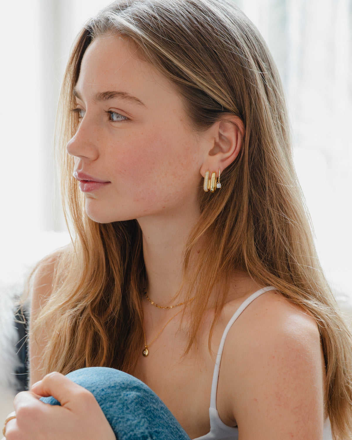 Bold U Hoop Earrings
