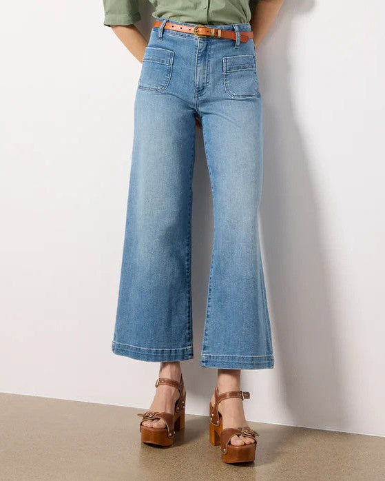 Meg Patch Pocket Wide Leg Jeans
