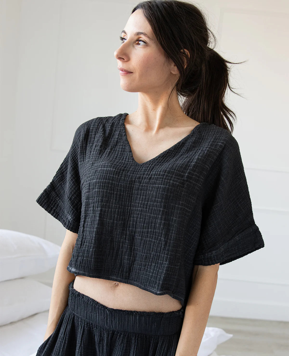 Crinkle Crop Top