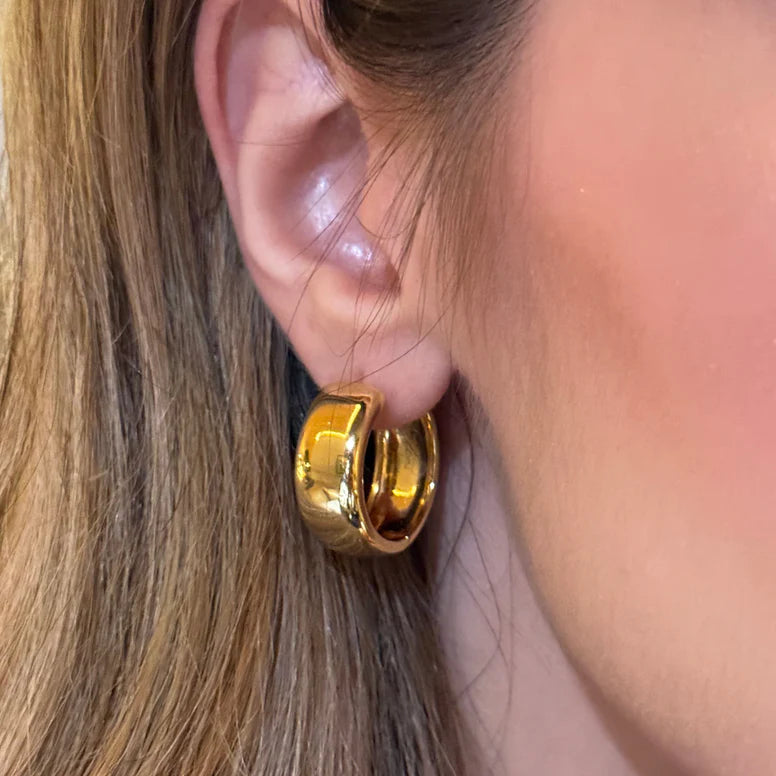 Large Wide Hoop Earrings