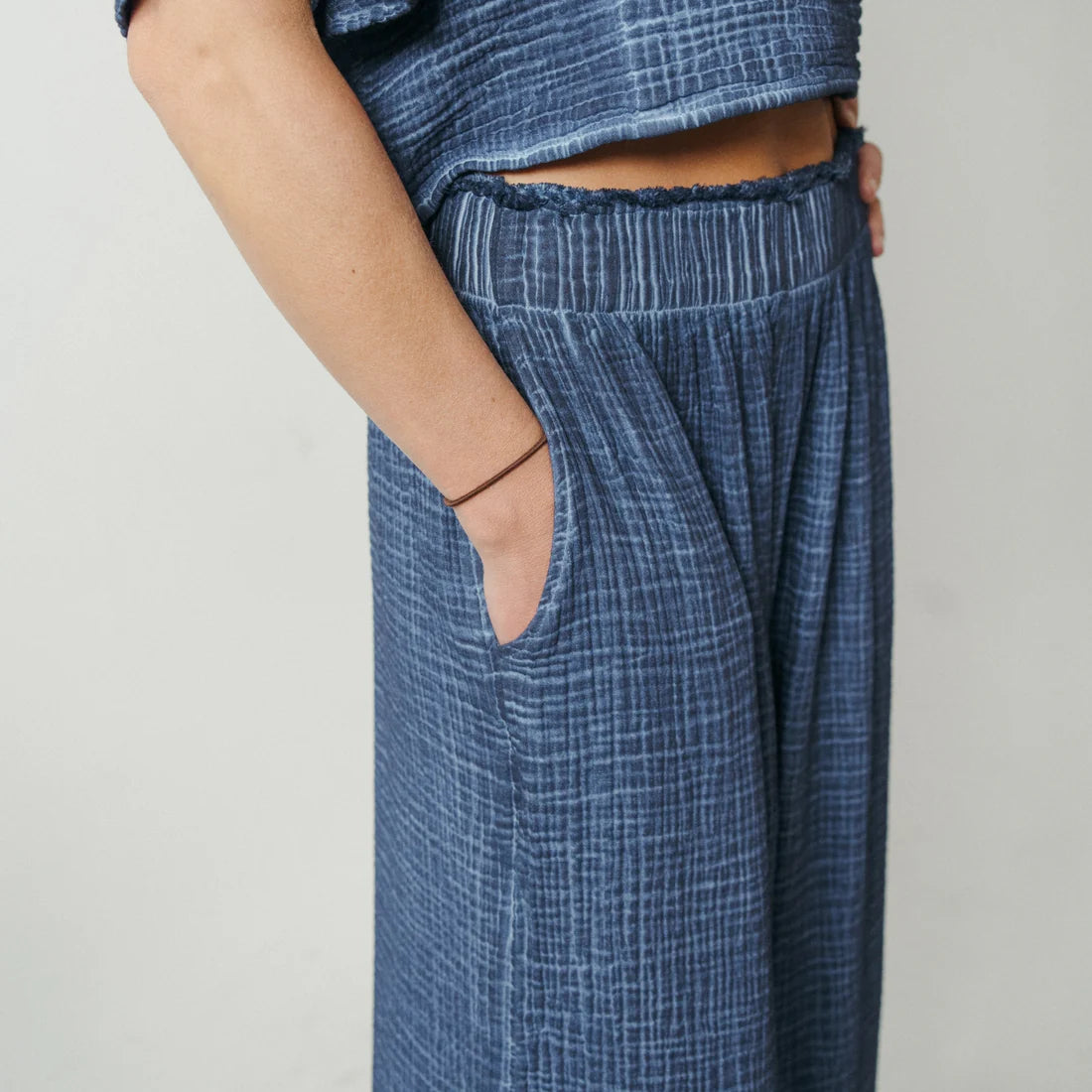 Crinkle Palazzo Pants