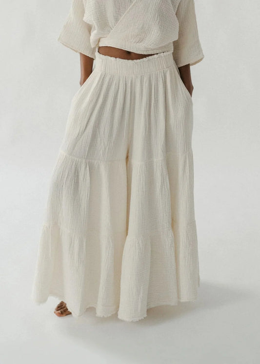 Crinkle Skirt Pants