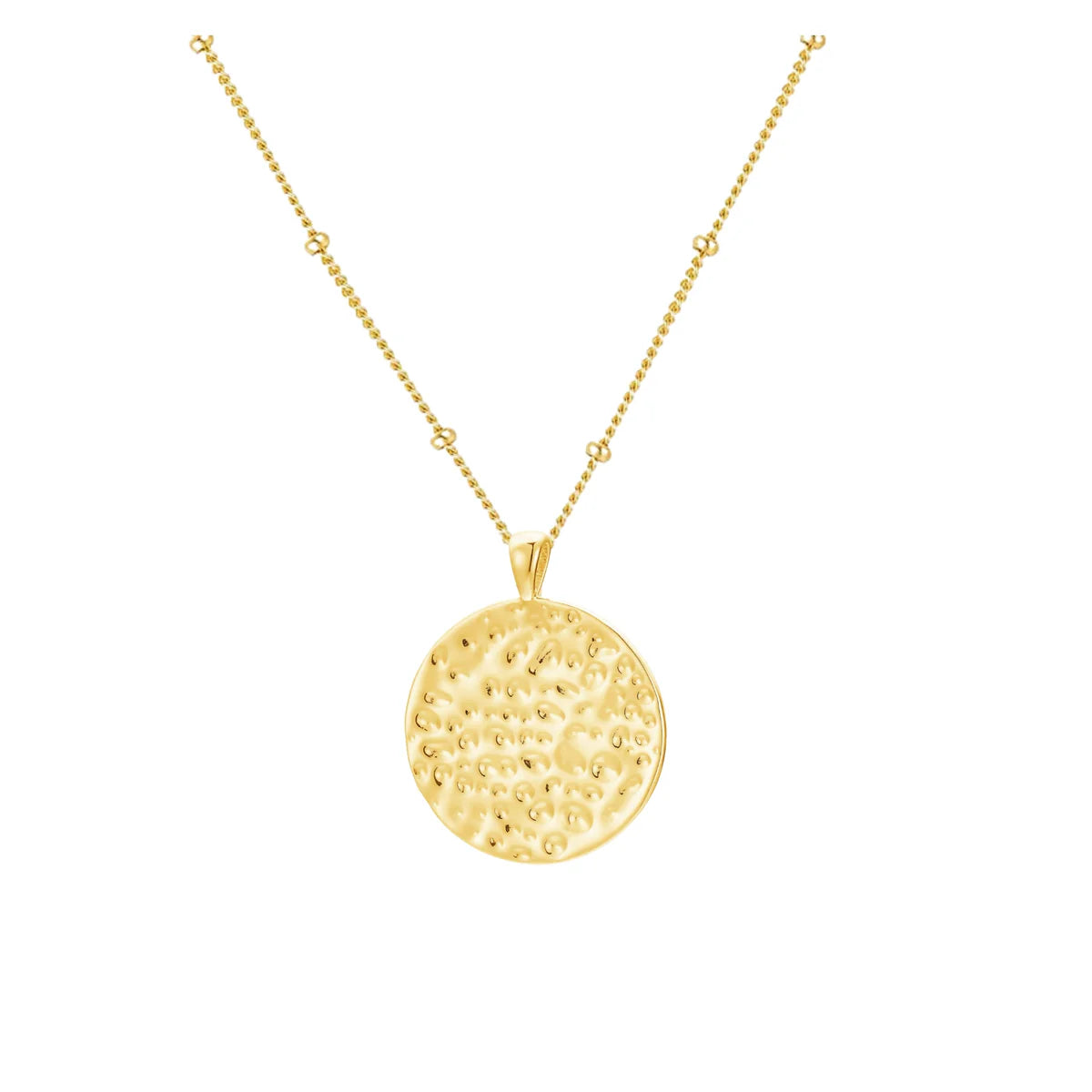 Hammered Pendant Necklace