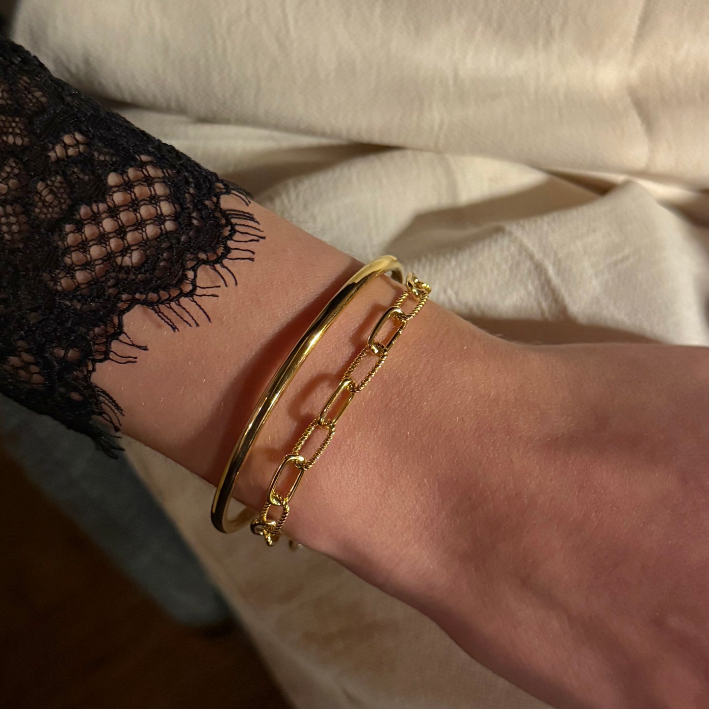 Twist Paperclip Chain Bracelet