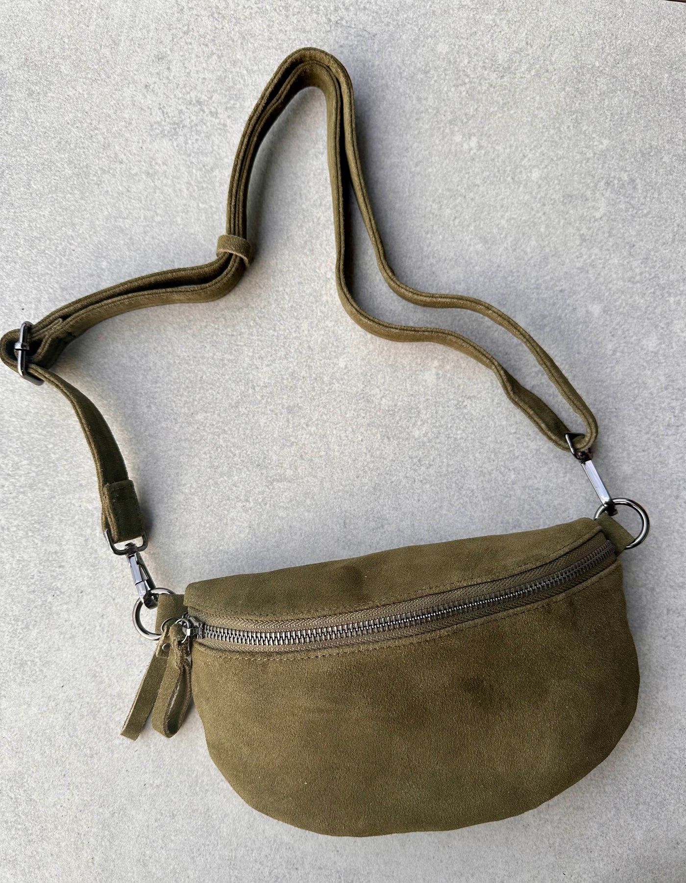 Suede Crossbody Belt Bag