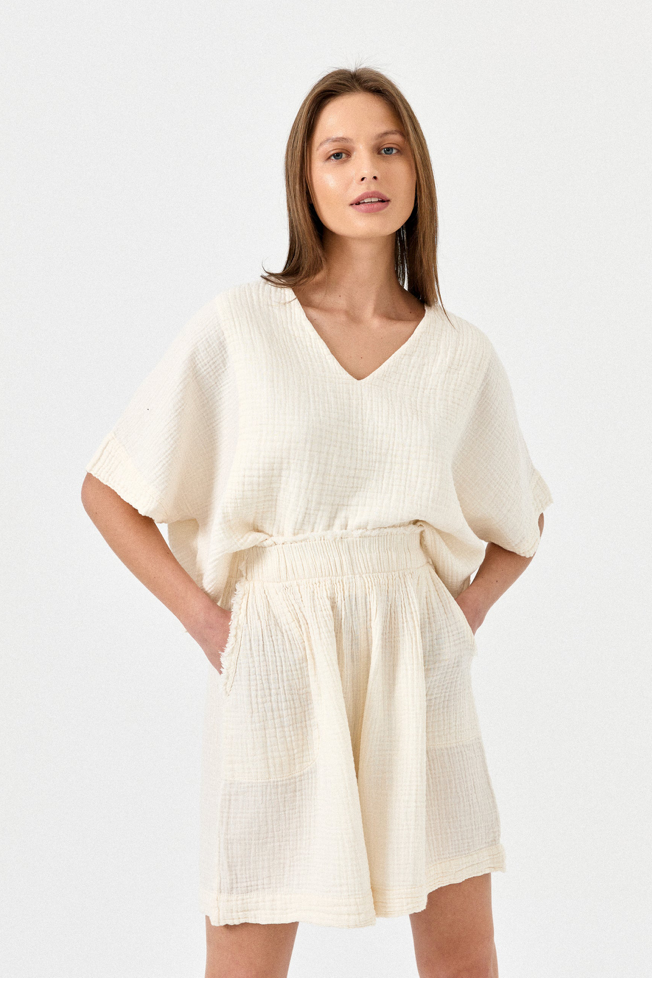 Crinkle Crop Top