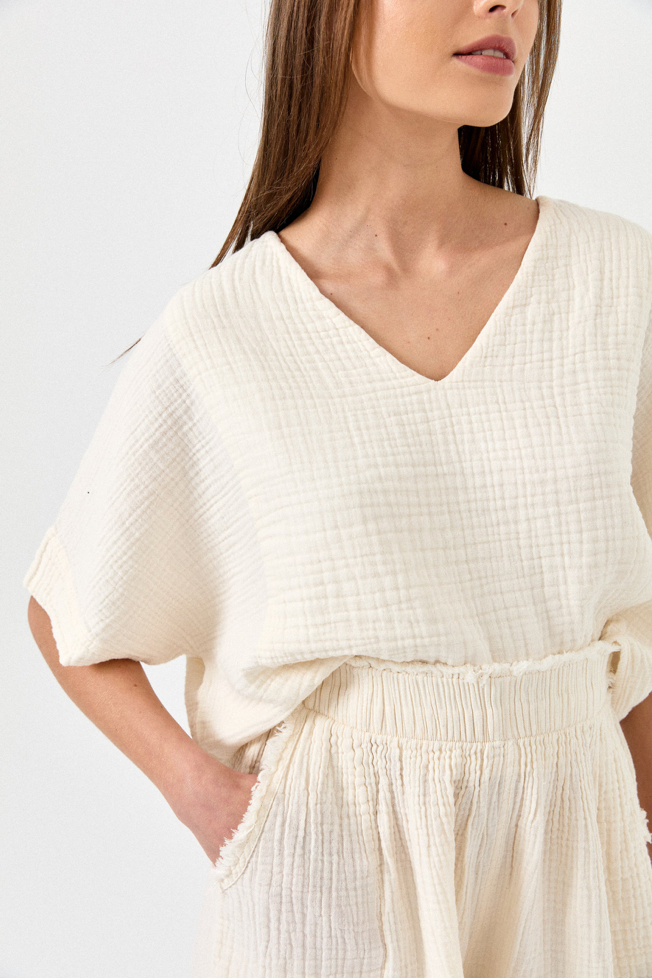 Crinkle Crop Top