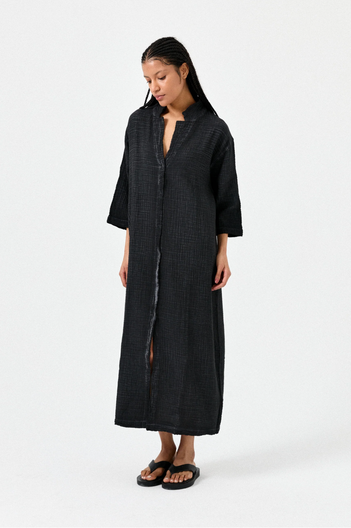 Crinkle Shirt Dress