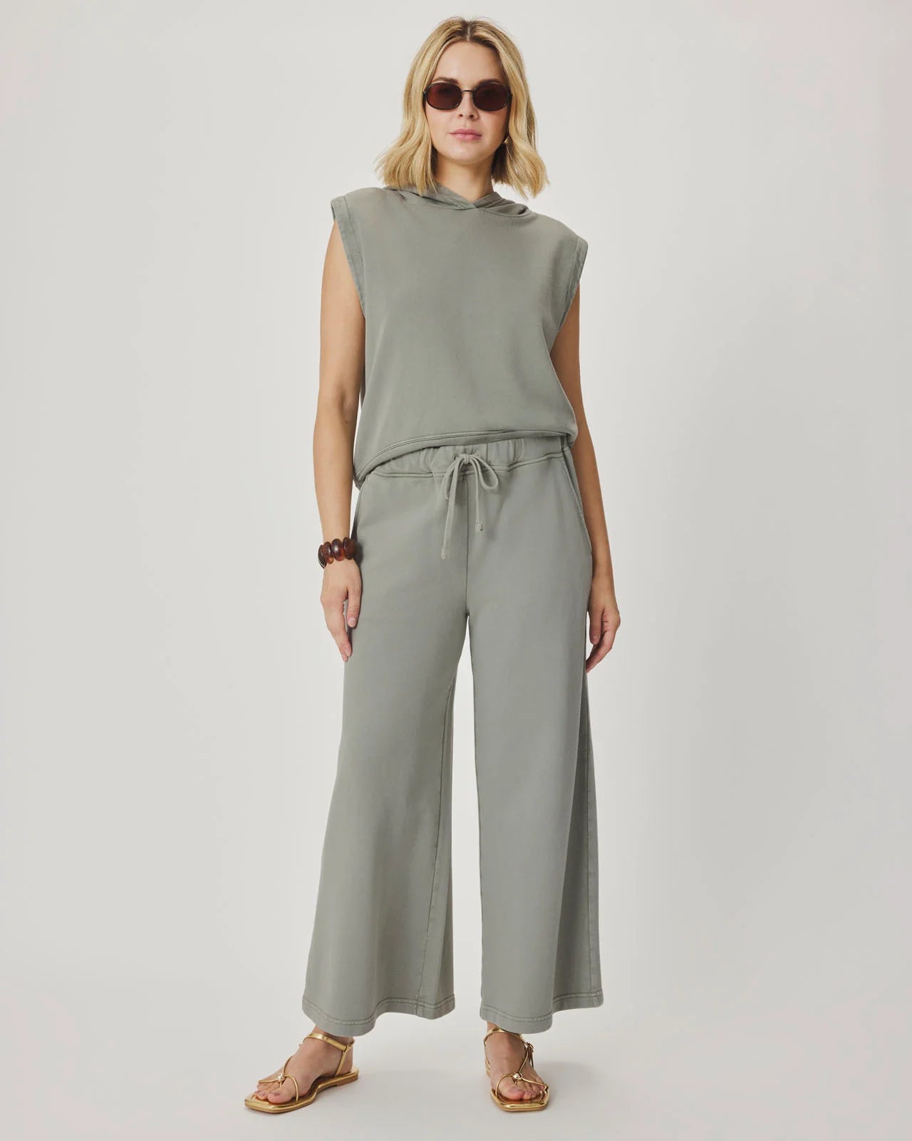 Greta Terry Sleeveless Hoodie