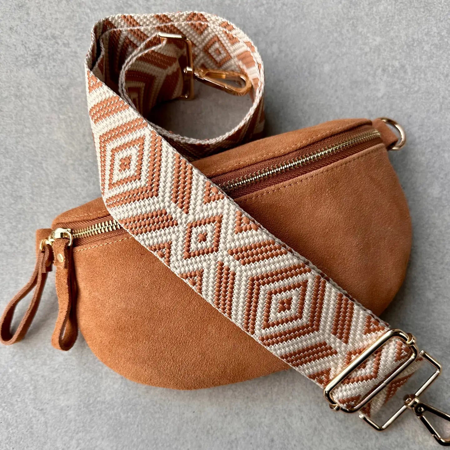 Suede Crossbody Belt Bag