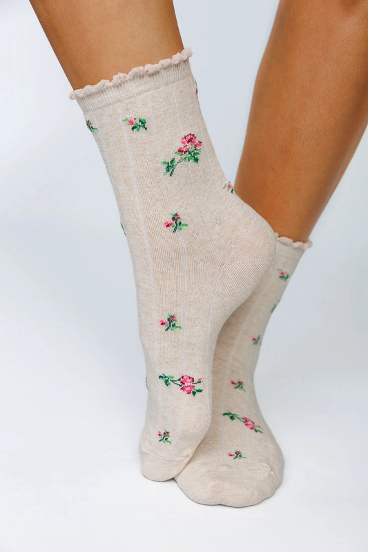 Floral Print Socks