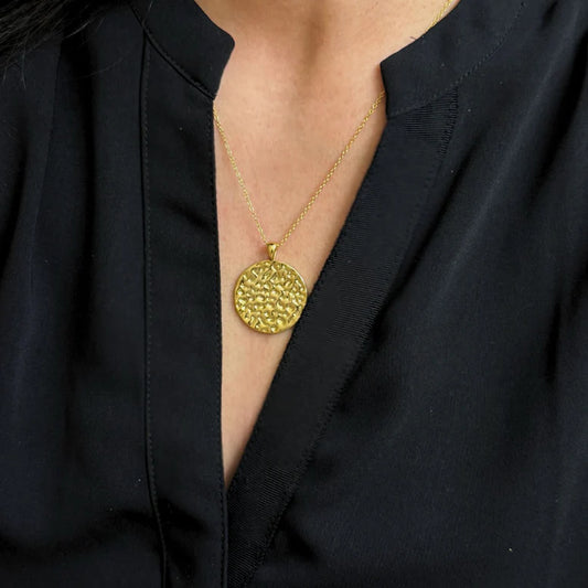 Hammered Pendant Necklace