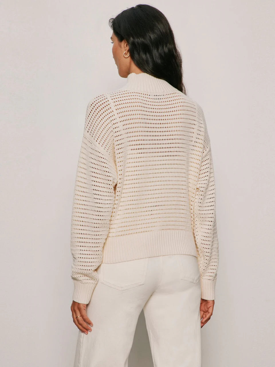 Open-Knit Half Zip